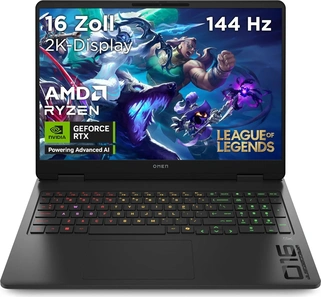 HP OMEN Gaming Laptop 16-ap0174ng, Shadow Black, Ryzen 9 8940HX, 16GB RAM, 1TB SSD, GeForce RTX 5060