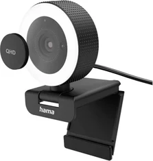 Hama C-800 Pro QHD webcam с кольцевой подсветкой, с пультом ДУ