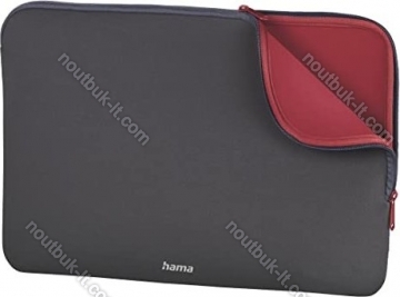 Hama 13.3" notebook-sleeve Neoprene, grey/red