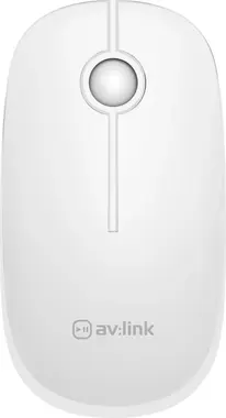 AV:Link 2.4G Ultra-Slim Silent wireless Mouse white, USB