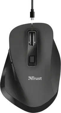 Trust Fyda rechargeable wireless Comfort Mouse black, USB