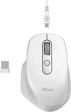 Trust Ozaa rechargeable wireless Mouse white, USB
