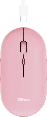 Trust puck wireless Mouse pink, USB/Bluetooth