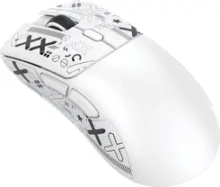 Attack Shark R1 wireless Gaming Mouse white, incl. Grip Tape, USB/Bluetooth