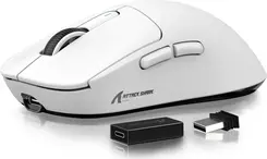 Attack Shark X3Pro wireless Gaming Mouse white, USB/Bluetooth