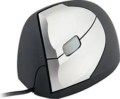 BakkerElkhuizen HandShake Mouse, vertical mouse left black/silver, USB