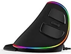 DeLUX M618 Plus RGB vertical Mouse, right black, USB