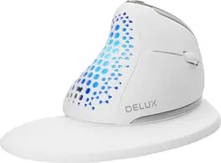 DeLUX Seeker wireless Ergonomic vertical Mouse, white, USB