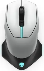 Dell Alienware AW610M wired/Wireless Gaming Mouse, Lunar Light, USB