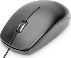 Digitus mouse with cable, 3 keys, black, USB
