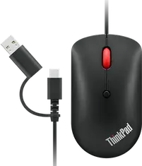 Lenovo ThinkPad USB-C wired Compact Mouse Raven Black, USB