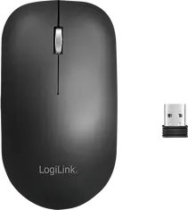LogiLink Lightweighted wireless travel Mouse black, USB