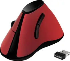 LogiLink Typhoon wireless Ergonomic vertical Mouse, red, USB
