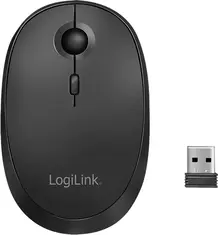 LogiLink wireless & Bluetooth Dual Mouse black, USB/Bluetooth