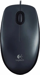 Logitech M100 V2 Refresh Optical Mouse темный серый, USB