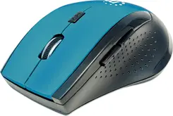 Manhattan Curve wireless Mouse blue/black, USB