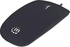 Manhattan Slim Optical Mouse black, USB