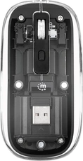 Manhattan прозрачный rechargeable wireless Mouse, прозрачный/черный, USB