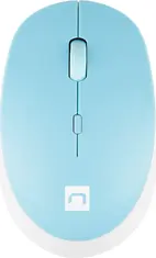 Natec Harrier 2 wireless Mouse white/blue, Bluetooth