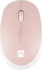 Natec Harrier 2 wireless Mouse white/pink, Bluetooth