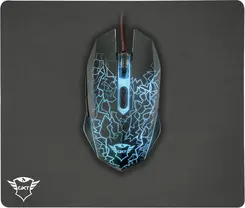 Trust Gaming GXT 783 Izza Gaming Mouse + mousepad, black, USB