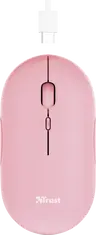 Trust puck wireless Mouse pink, USB/Bluetooth