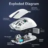 Attack Shark X11 wireless Gaming Mouse red, USB/Bluetooth