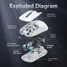 Attack Shark X6 wireless Gaming Mouse red, USB/Bluetooth