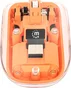 Manhattan transparent rechargeable wireless Mouse, transparent/orange, USB