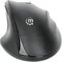 Manhattan wireless Ergonomic Mouse with 2-in-1 USB Receiver, black, USB