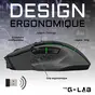 The G-Lab Kult Caesium wireless Gaming Mouse, black, USB
