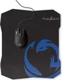Nedis Yesaqua Gaming Mouse and mousepad kit, black, USB