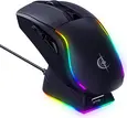 RisoPhy Tri-Mode Gaming Mouse with RGB magnetic Charging Dock, bla...