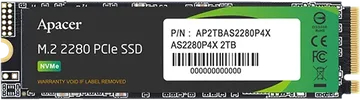 Apacer AS2280P4X 1TB, M.2 2280 / M-Key / PCIe 3.0 x4