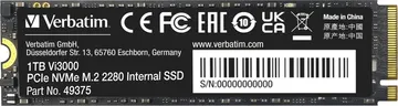 Verbatim Vi3000 PCIe NVMe SSD 1TB, M.2 2280 / M-Key / PCIe 3.0 x4