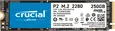 Crucial P2 SSD 250GB, M.2 2280 / M-Key / PCIe 3.0 x4