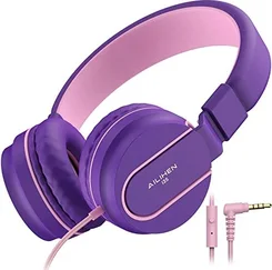 Ailihen children Headphones with cable purple