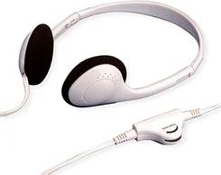 Secomp stereo Headphones with volume control grey
