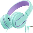 Ailihen children Headphones with cable light green