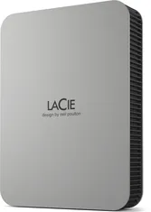 LaCie Mobile Drive V2, Moon Silver, 4TB, USB-C 3.0