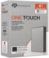 Seagate One Touch Portable HDD with Password, Silver, 4TB, +Rescue, USB 3.0 Micro-B