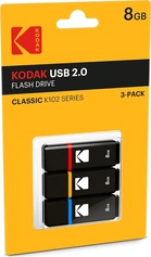 Emtec K102 Kodak 8GB, USB-A 2.0, 3er-Pack