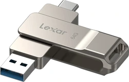 Lexar JumpDrive D40E 64GB, USB-A 3.0/USB-C 3.0