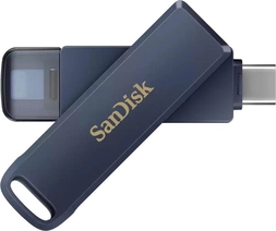 SanDisk Phone Drive for iPhone Metallic Sky 256GB, USB-C 3.0/Lightning