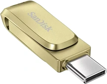 SanDisk Ultra Dual Drive Luxe gold 256GB, USB-A 3.0/USB-C 3.0